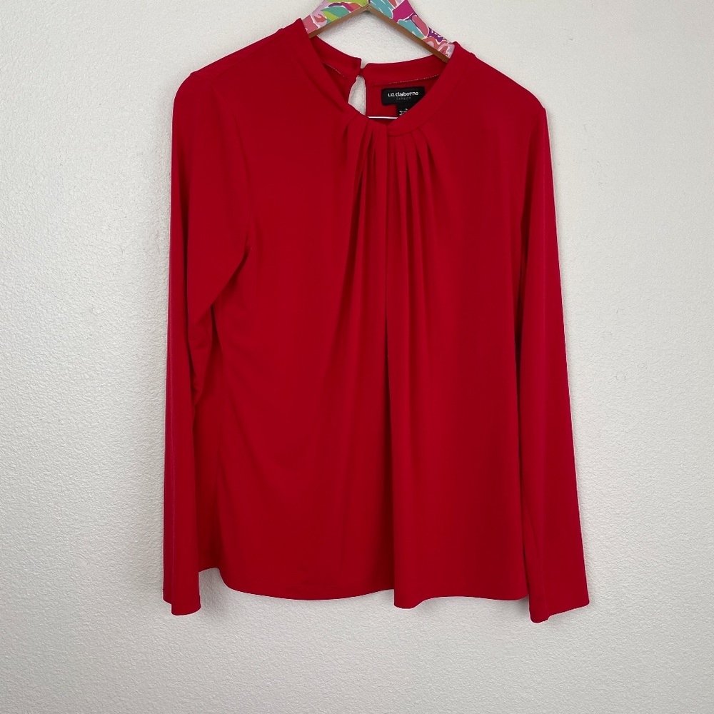Liz Claiborne red blouse size L // 35